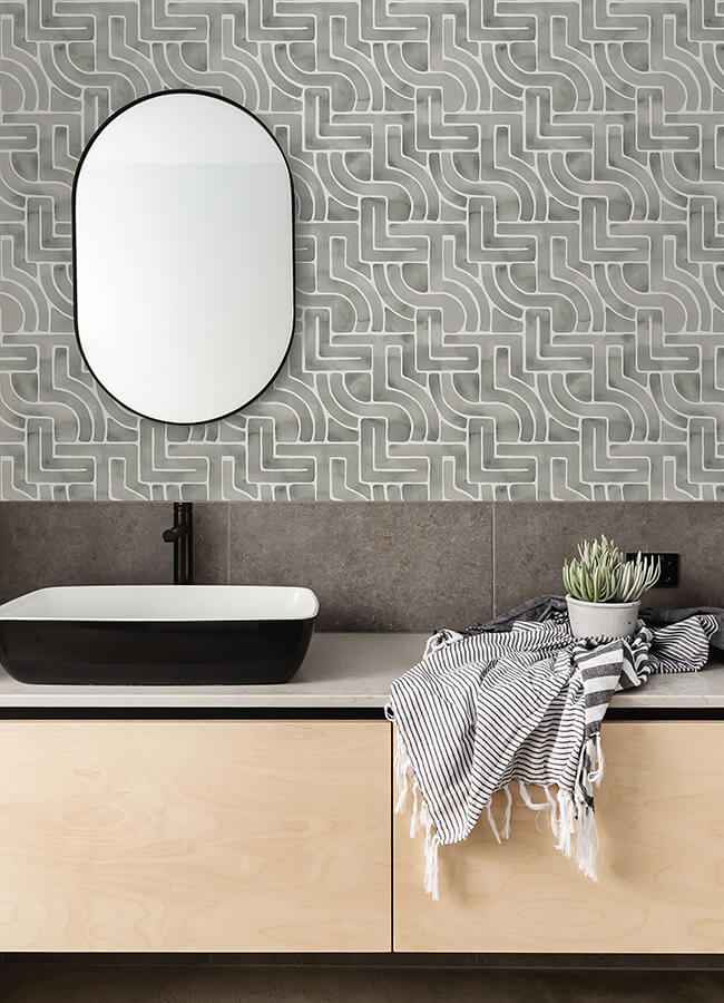 Grey Blythe Peel & Stick Wallpaper - York Wallcoverings - NUS4936 - York Wallcoverings Wallpaper