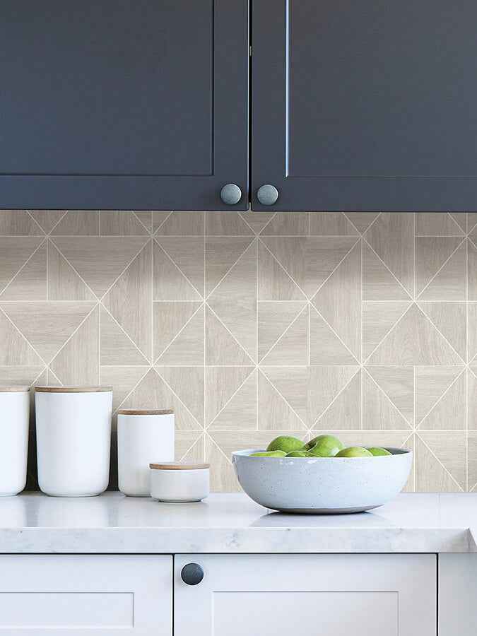 Taupe Lazlo Peel & Stick Wallpaper - York Wallcoverings - NUS4408 - York Wallcoverings Wallpaper