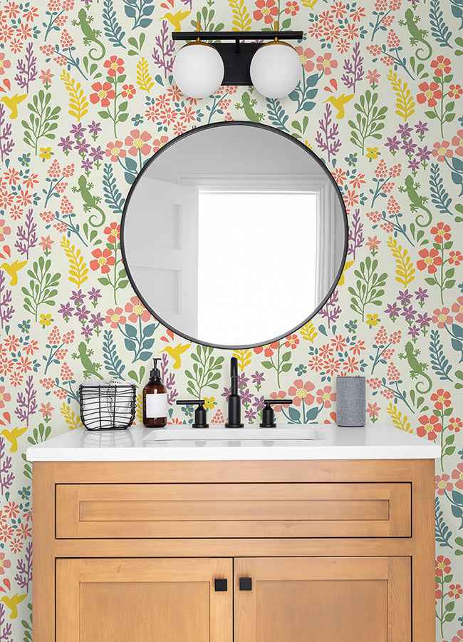 Karina Multicolor Meadow Wallpaper - York Wallcoverings - 2980-26172 - York Wallcoverings Wallpaper