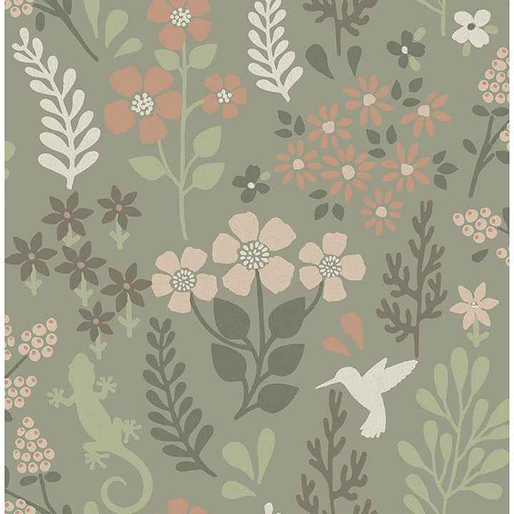 Karina Green Meadow Wallpaper - York Wallcoverings - 2980-26173 - York Wallcoverings Wallpaper