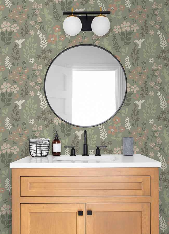 Karina Green Meadow Wallpaper - York Wallcoverings - 2980-26173 - York Wallcoverings Wallpaper