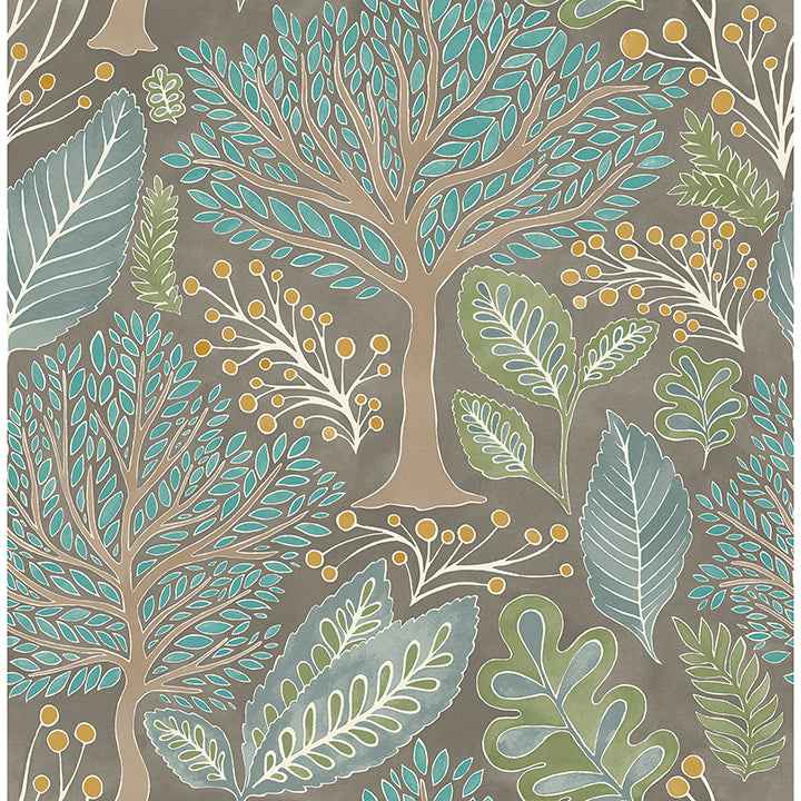 Kiah Taupe Forest Wallpaper - York Wallcoverings - 2980-26182 - York Wallcoverings Wallpaper