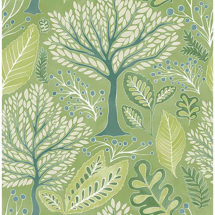 Kiah Green Forest Wallpaper - York Wallcoverings - 2980-26184
