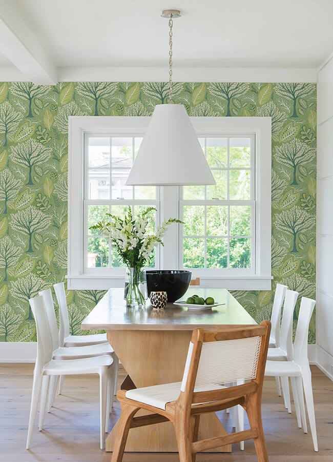 Kiah Green Forest Wallpaper - York Wallcoverings - 2980-26184 - York Wallcoverings Wallpaper