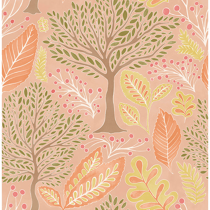 Kiah Blush Forest Wallpaper - York Wallcoverings - 2980-26185 - York Wallcoverings Wallpaper