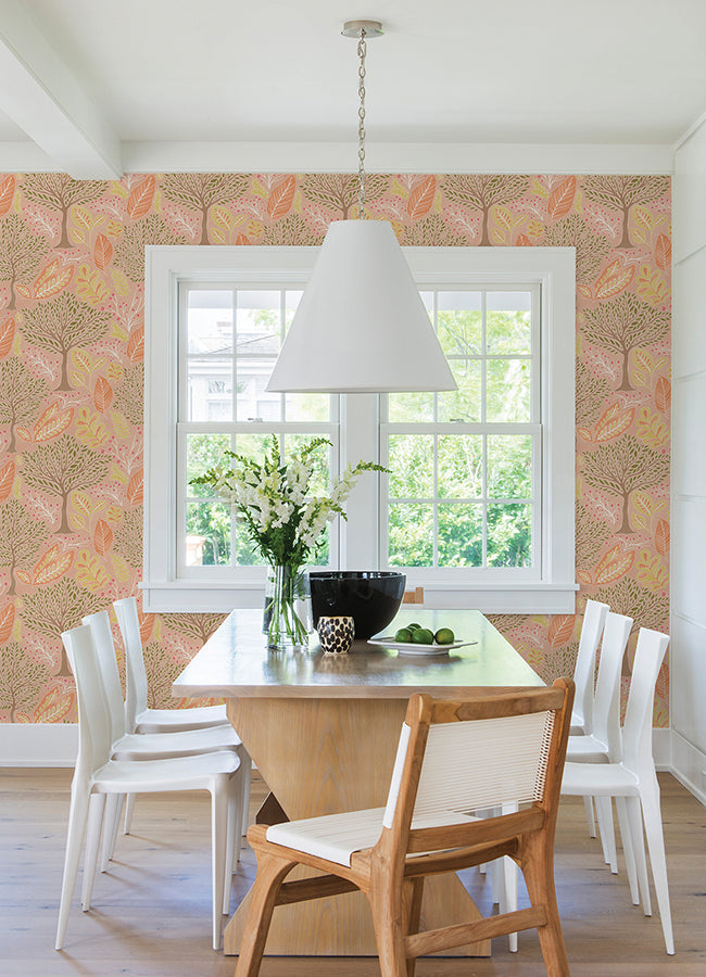 Kiah Blush Forest Wallpaper - York Wallcoverings - 2980-26185 - York Wallcoverings Wallpaper