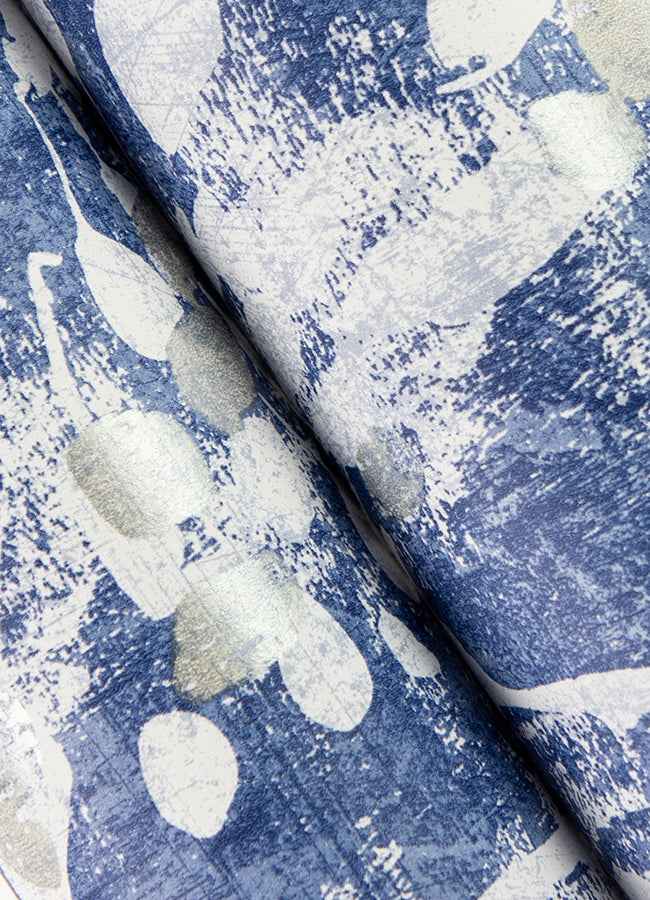 Dori Blue Painterly Floral Wallpaper - York Wallcoverings - 2980-26187 - York Wallcoverings Wallpaper