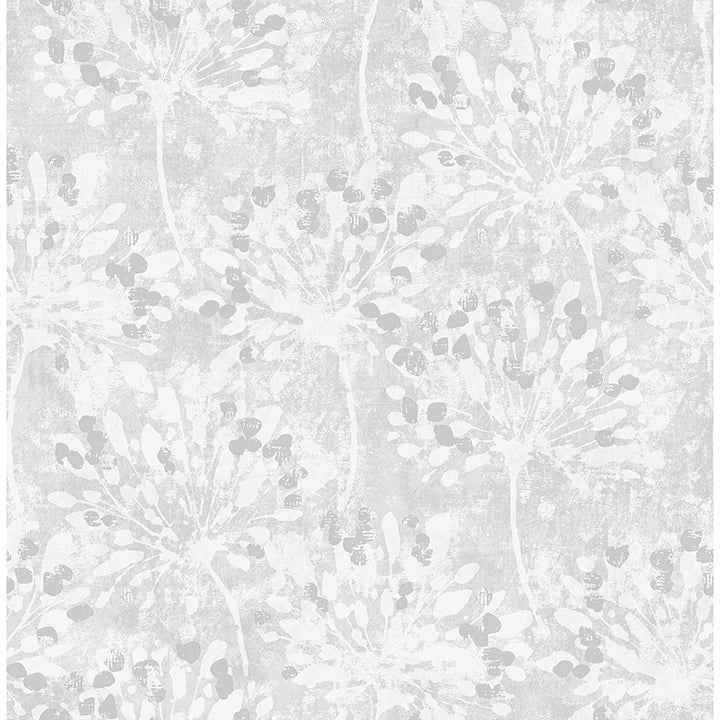 Dori Light Grey Painterly Floral Wallpaper - York Wallcoverings - 2980-26190