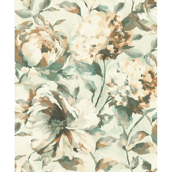 Attia Light Blue Floral Wallpaper - York Wallcoverings - 2980-485134 - York Wallcoverings Wallpaper