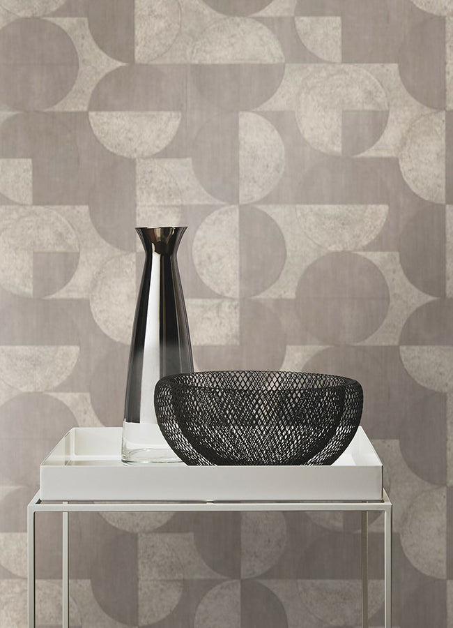 barcelo-grey-circles-wallpaper-york-wallcoverings-2980-521351 - York Wallcoverings Wallpaper