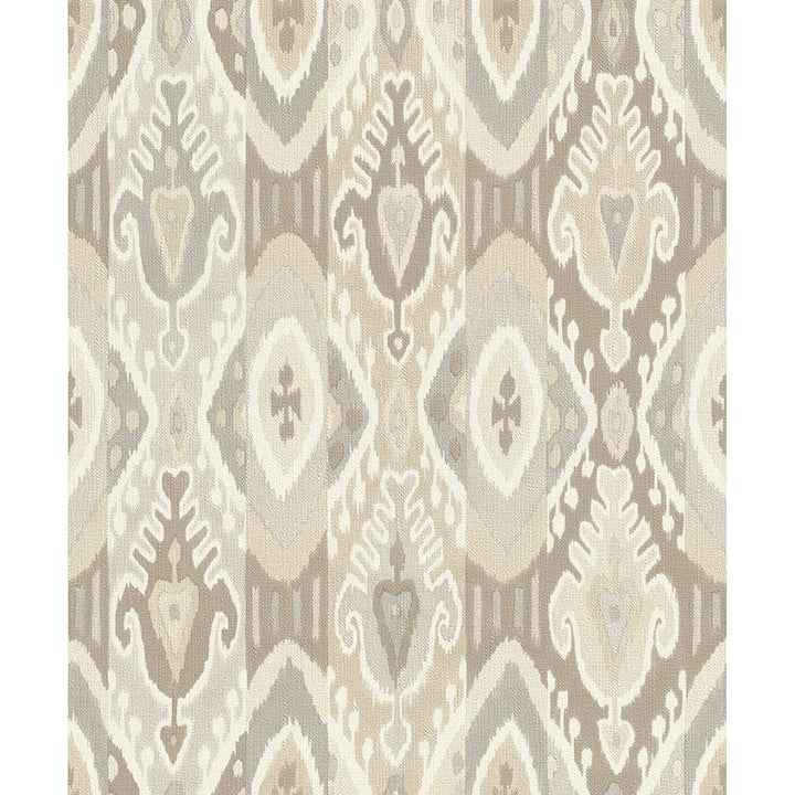 Villon Light Grey Ikat Wallpaper - York Wallcoverings - 2980-560558 - York Wallcoverings Wallpaper
