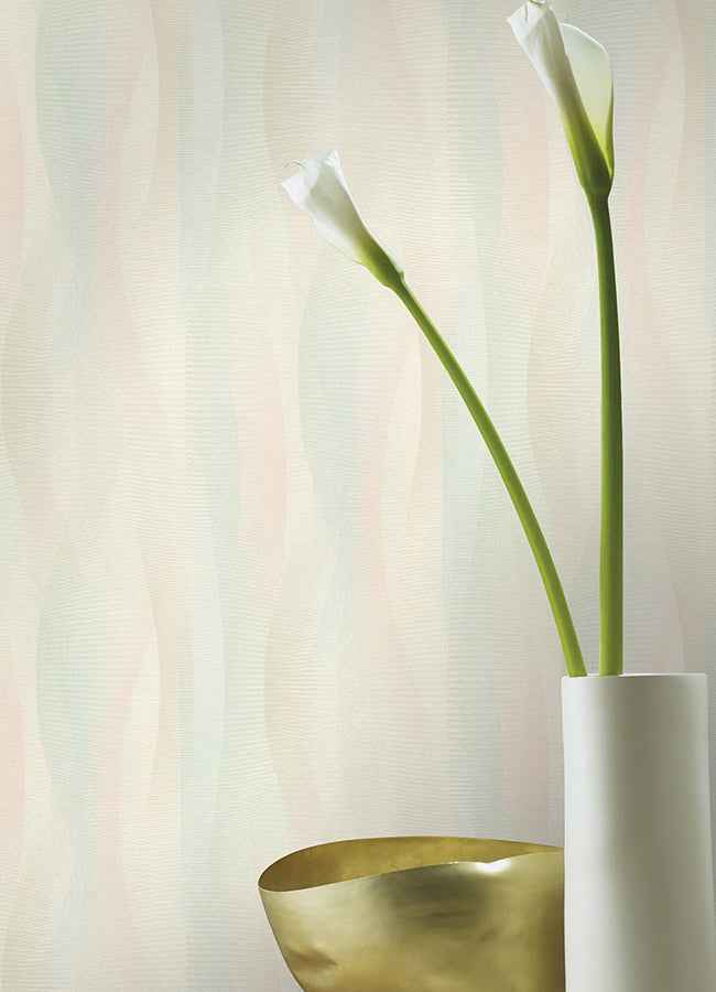 Currin Pastel Wave Wallpaper - York Wallcoverings - 2980-651522 - York Wallcoverings Wallpaper