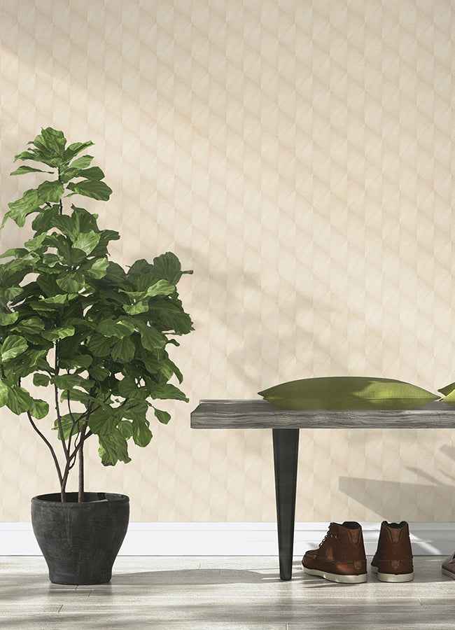 Miro Taupe Geo Wallpaper - York Wallcoverings - 2980-687927 - York Wallcoverings Wallpaper