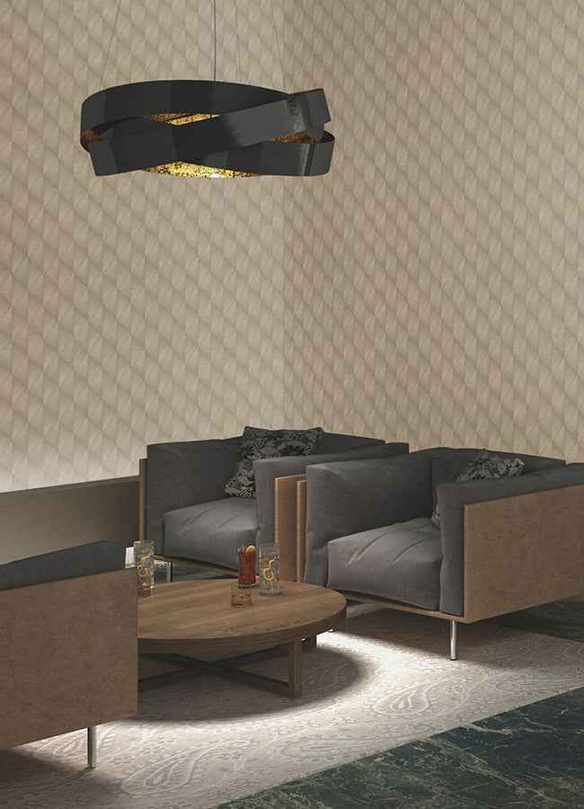 Miro Brown Geo Wallpaper - York Wallcoverings - 2980-687934 - York Wallcoverings Wallpaper