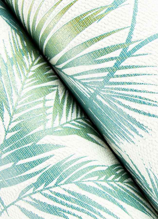 Saura Teal Frond Wallpaper - York Wallcoverings - 2980-704112 - York Wallcoverings Wallpaper