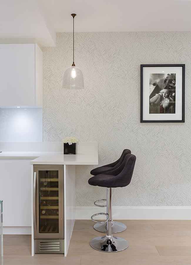 Holzer White Fern Wallpaper - York Wallcoverings - 2980-M52500 - York Wallcoverings Wallpaper