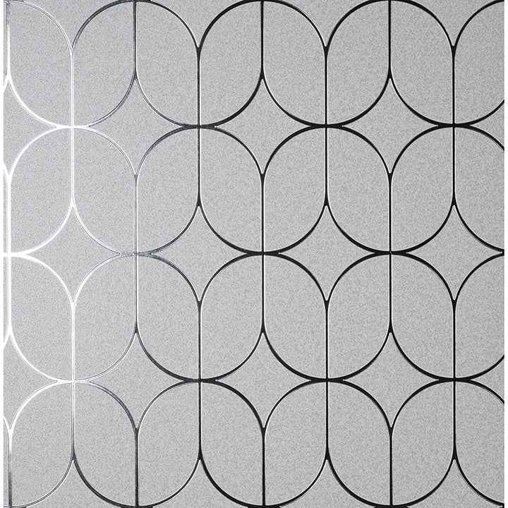 Raye Silver Rosco Trellis Wallpaper - York Wallcoverings - FD42803 - York Wallcoverings Wallpaper