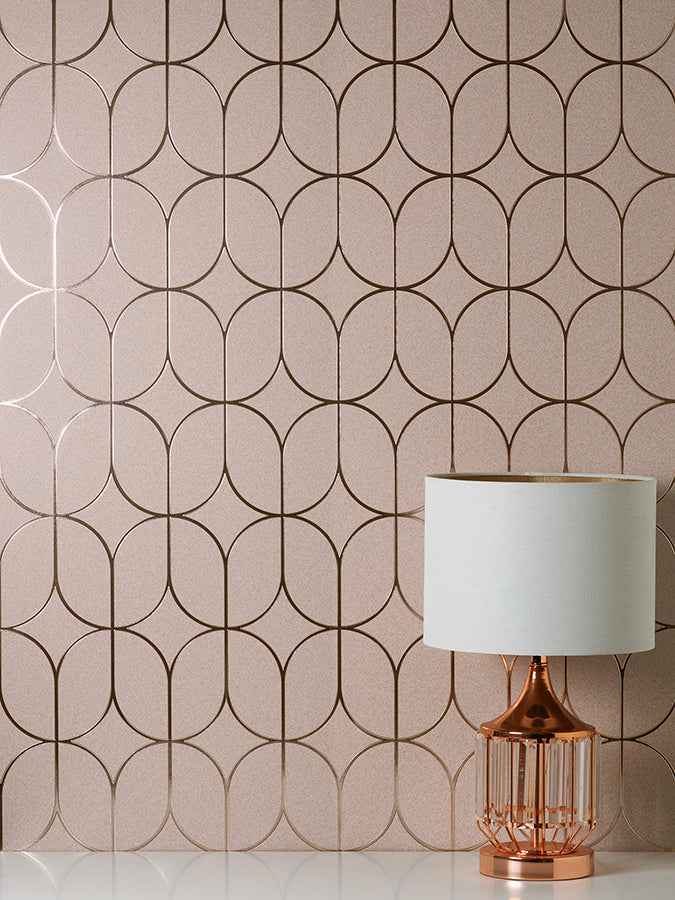 Raye Pink Rosco Trellis Wallpaper - York Wallcoverings - FD42805 - York Wallcoverings Wallpaper
