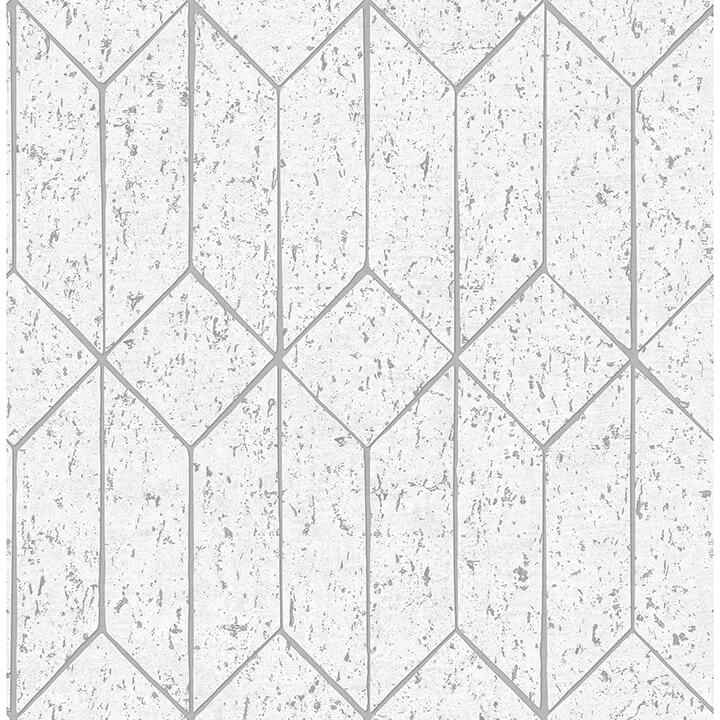 Hayden White Concrete Trellis Wallpaper - York Wallcoverings - 4125-26700 - York Wallcoverings Wallpaper