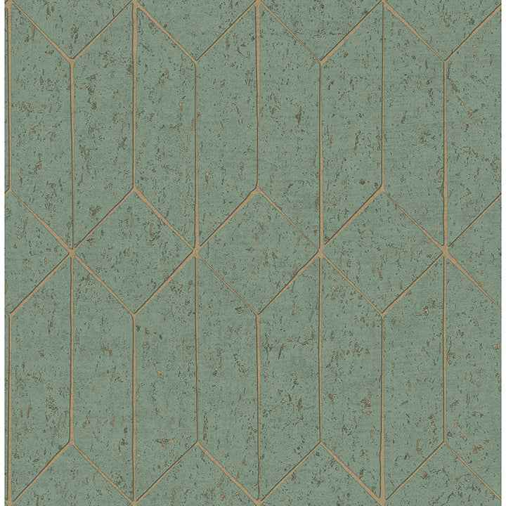 Hayden Mint Concrete Trellis Wallpaper - York Wallcoverings - 4125-26704 - York Wallcoverings Wallpaper