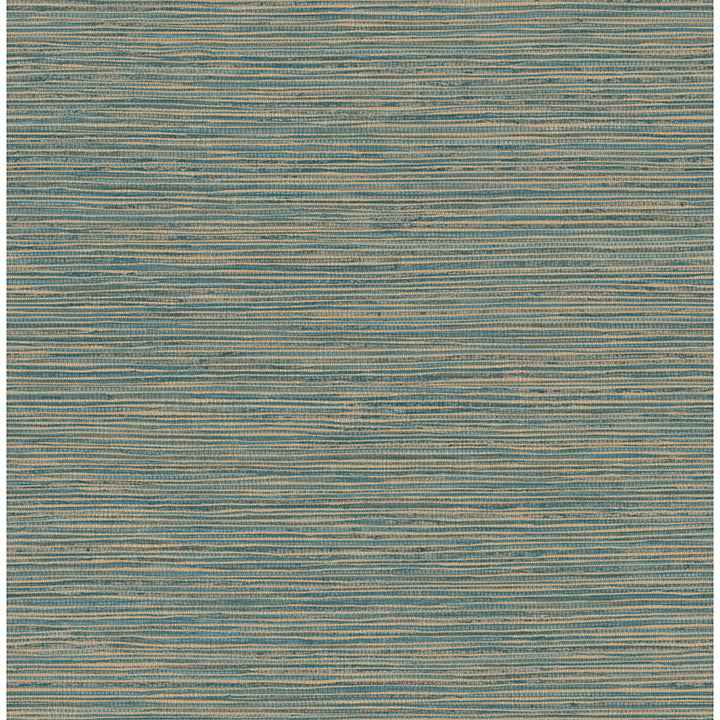 Alton Teal Faux Grasscloth Wallpaper - York Wallcoverings - 4125-26717 - York Wallcoverings Wallpaper