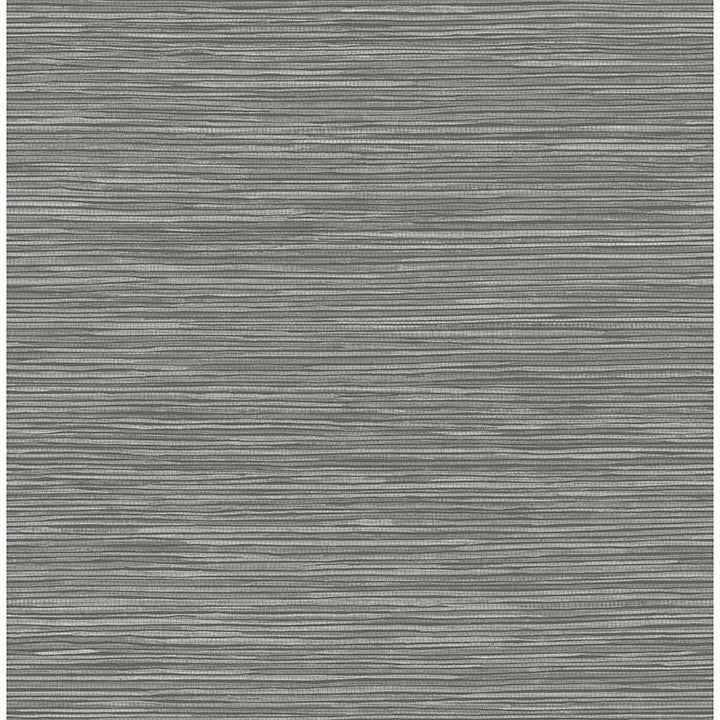 Alton Grey Faux Grasscloth Wallpaper - York Wallcoverings - 4125-26718