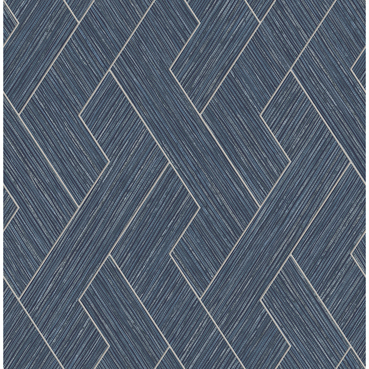 ember-indigo-geometric-basketweave-wallpaper-york-wallcoverings-4125-26727 - York Wallcoverings Papel pintado