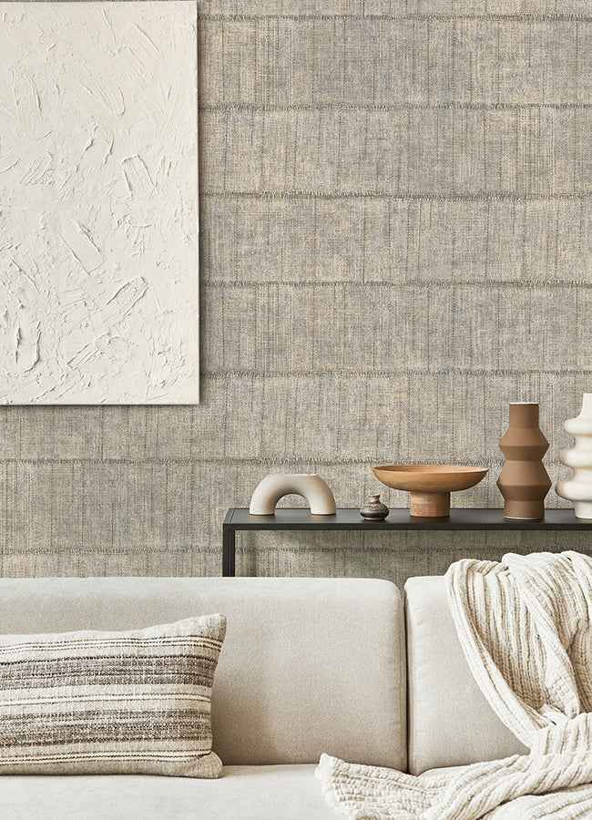 Blake Light Grey Texture Stripe Wallpaper - York Wallcoverings - 4125-26740 - York Wallcoverings Wallpaper