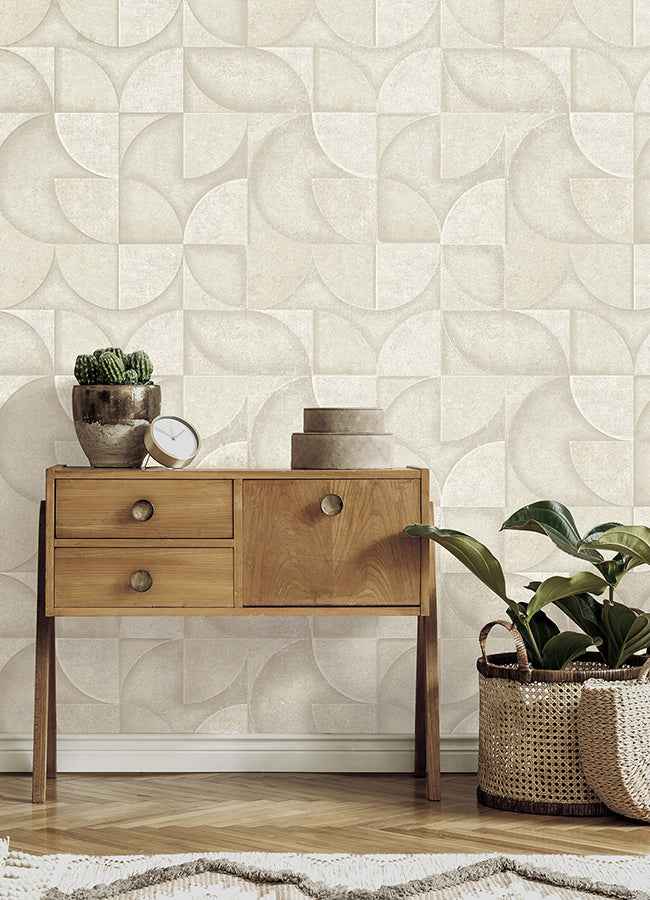 Addison Stone Retro Geo Wallpaper - York Wallcoverings - 4125-26747 - York Wallcoverings Wallpaper