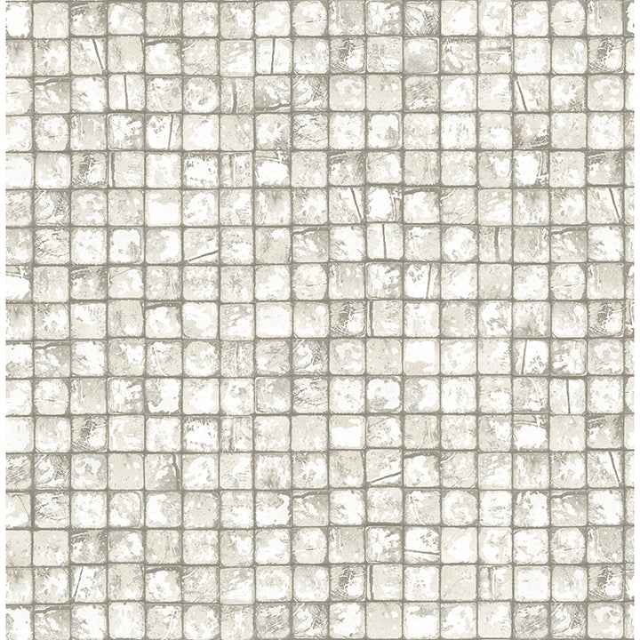 Kingsley Off White Tiled Wallpaper - York Wallcoverings - 4125-26755 - York Wallcoverings Wallpaper