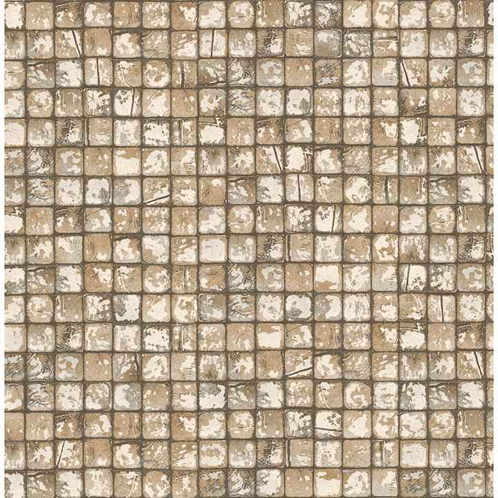 Kingsley Neutral Tiled Wallpaper - York Wallcoverings - 4125-26757 - York Wallcoverings Wallpaper
