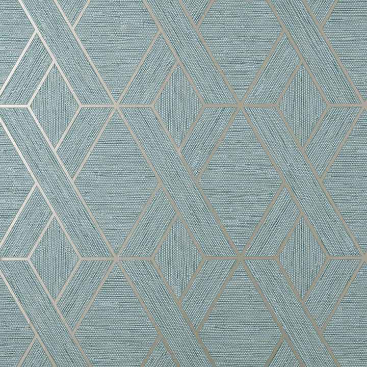 Malcolm Teal Geo Wallpaper - York Wallcoverings - FD43154