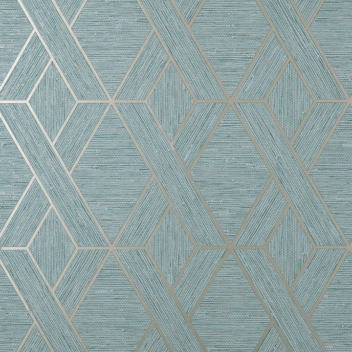 Malcolm Teal Geo Wallpaper - York Wallcoverings - FD43154 - York Wallcoverings Wallpaper