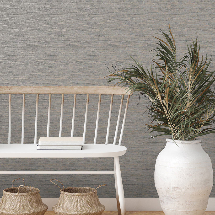 mephi-grey-grasscloth-wallpaper-york-wallcoverings-fd43155 - York Wallcoverings Papel pintado