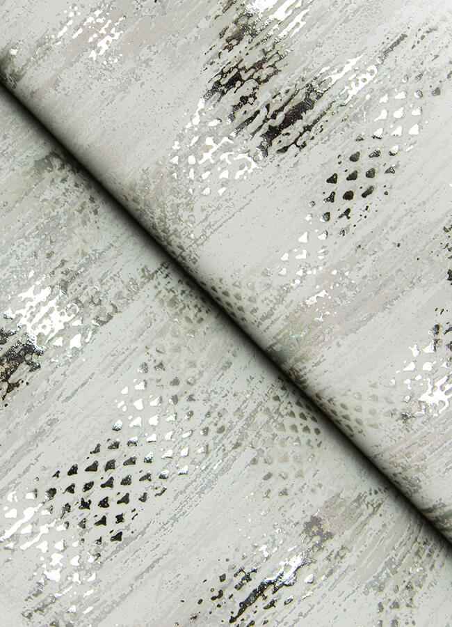 Kintana Silver Abstract Trellis Wallpaper - York Wallcoverings - 4105-86605 - York Wallcoverings Wallpaper