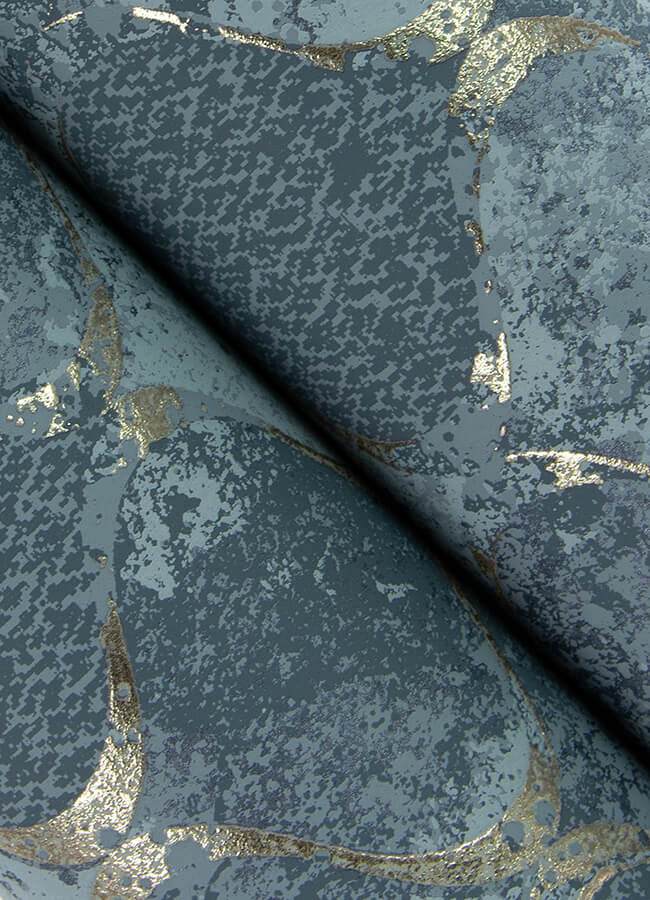 pilak-blue-ogee-tile-wallpaper-york-wallcoverings-4105-86607 - York Wallcoverings Papel pintado