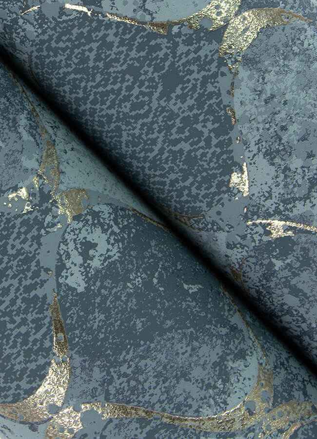 Pilak Blue Ogee Tile Wallpaper - York Wallcoverings - 4105-86607 - York Wallcoverings Wallpaper