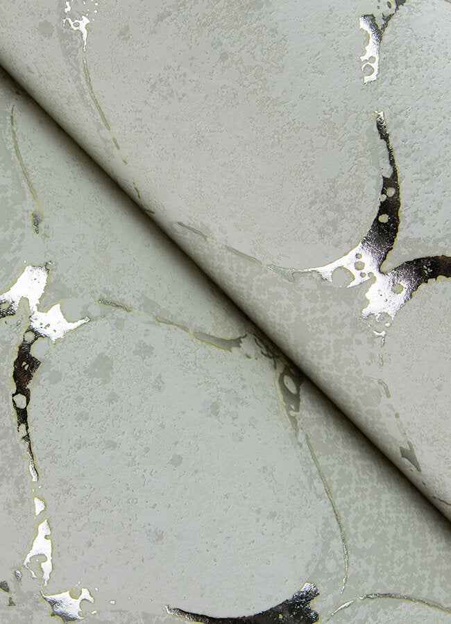 Pilak Silver Ogee Tile Wallpaper - York Wallcoverings - 4105-86608 - York Wallcoverings Wallpaper