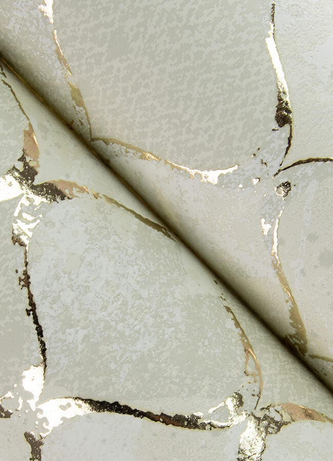 pilak-gold-ogee-tile-wallpaper-york-wallcoverings-4105-86609 - York Wallcoverings Papel pintado