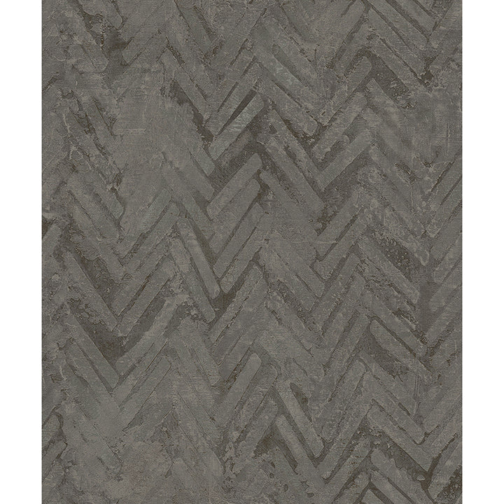 amesemi-dark-grey-distressed-herringbone-wallpaper-york-wallcoverings-4105-86611