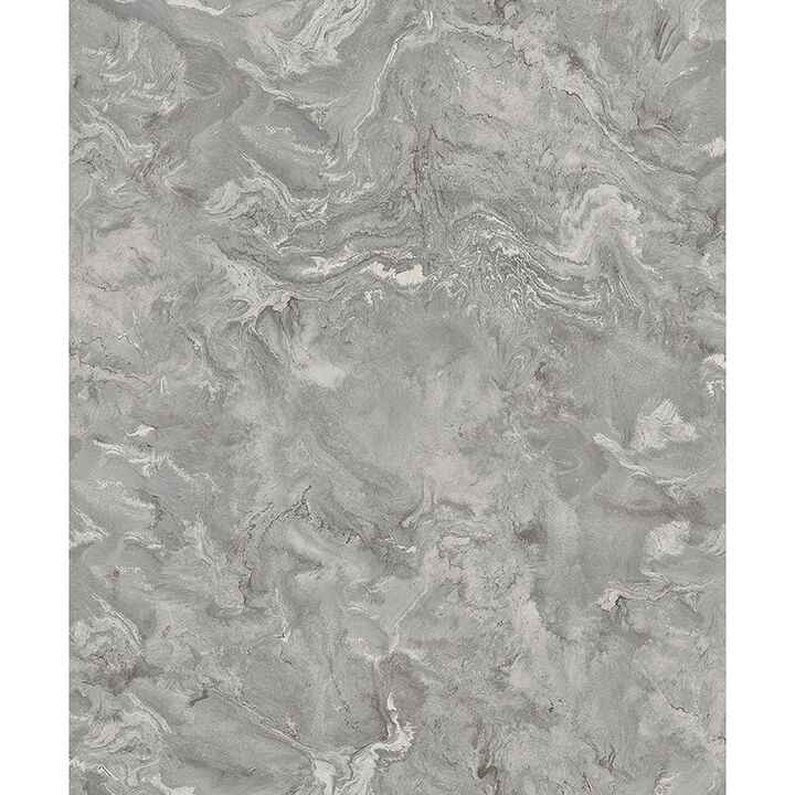 Meness Grey Metallic Marbling Wallpaper - York Wallcoverings - 4105-86618 - York Wallcoverings Wallpaper