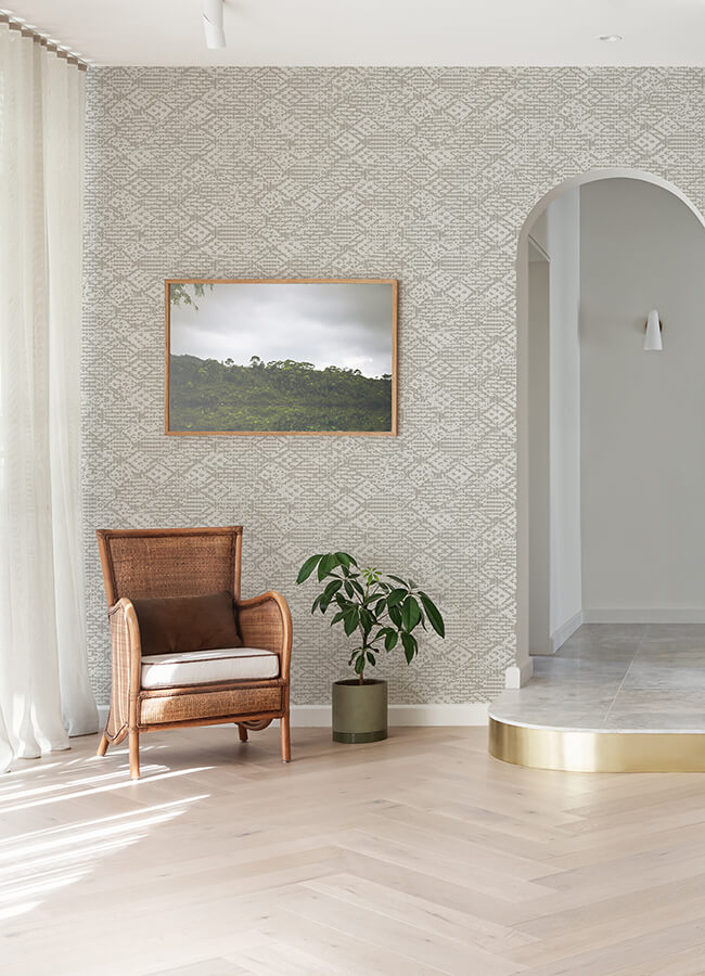 helene-silver-glitter-geometric-wallpaper-york-wallcoverings-4105-86620 - York Wallcoverings Papel pintado