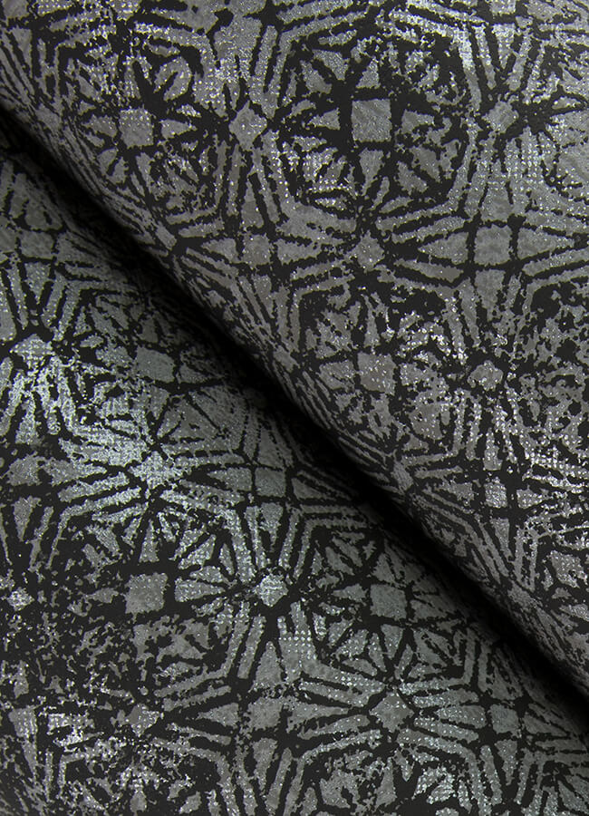 hirawa-pewter-metallic-mosaic-wallpaper-york-wallcoverings-4105-86627 - York Wallcoverings Papel pintado