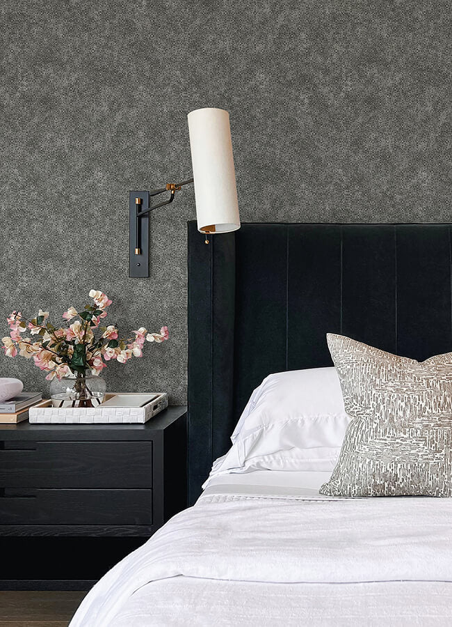 hirawa-pewter-metallic-mosaic-wallpaper-york-wallcoverings-4105-86627 - York Wallcoverings Papel pintado