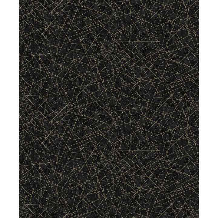 Bulan Black Abstract Lines Wallpaper - York Wallcoverings - 4105-86635 - York Wallcoverings Wallpaper