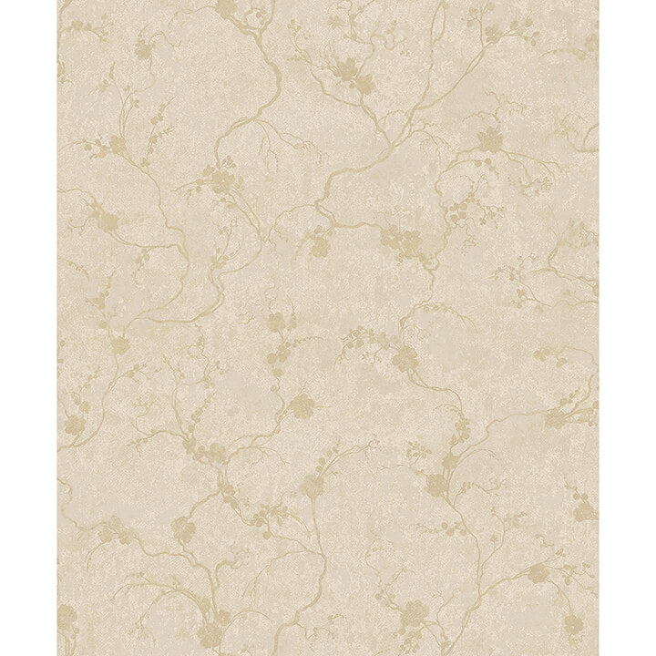 mahina-gold-floral-vine-wallpaper-york-wallcoverings-4105-86649 - York Wallcoverings Papel pintado