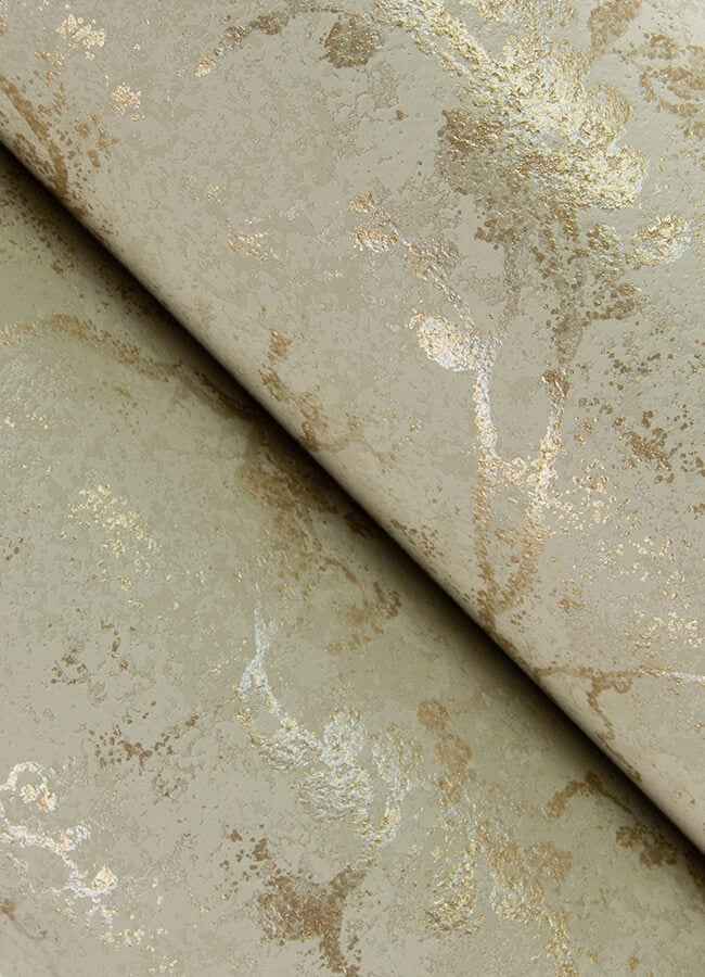 Mahina Gold Floral Vine Wallpaper - York Wallcoverings - 4105-86649 - York Wallcoverings Wallpaper