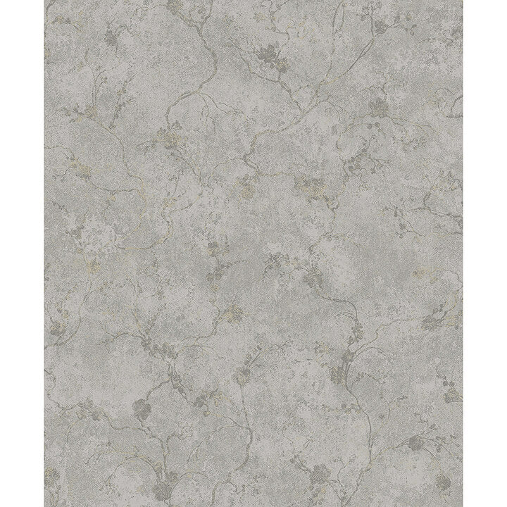 mahina-pewter-floral-vine-wallpaper-york-wallcoverings-4105-86650 - York Wallcoverings Papel pintado