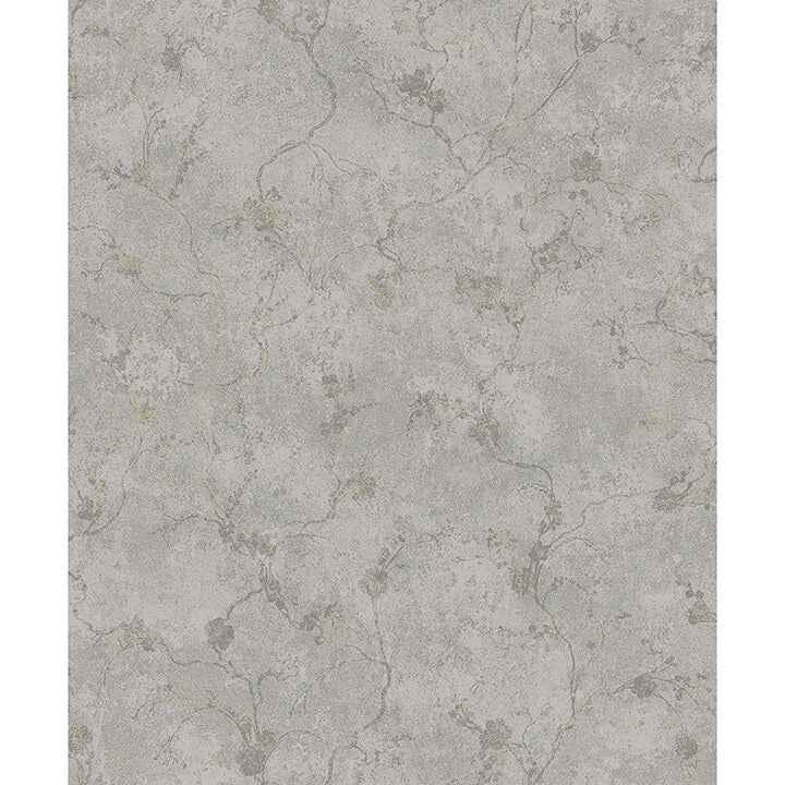 Mahina Pewter Floral Vine Wallpaper - York Wallcoverings - 4105-86650 - York Wallcoverings Wallpaper