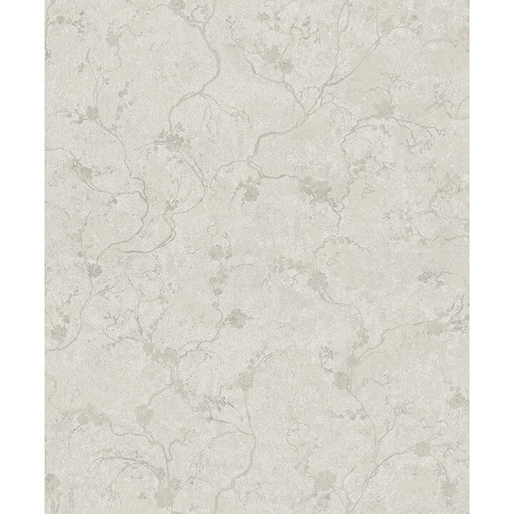mahina-silver-floral-vine-wallpaper-york-wallcoverings-4105-86651 - York Wallcoverings Papel pintado